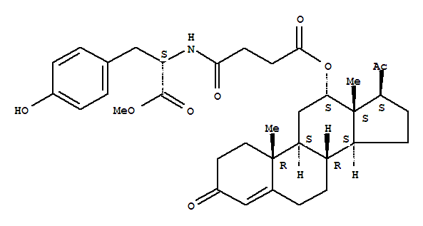 [(10R,12S,13S,17S)-17-乙?；?10,13-二甲基-3-氧代-1,2,6,7,8,9,11,12,14,15,16,17-十二氫環(huán)戊烯并[a]菲-12-基]4-[[(2S)-3-(4-羥基苯基)-1-甲氧基-1-氧代丙烷-2-基]氨基]-4-氧代丁酸酯