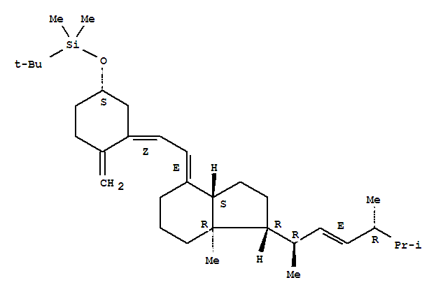 叔-丁基-二甲基-(4-亞甲基-3-{2-[7a-甲基-1-(1,4,5-三甲基-己-2-烯基)-八氫-茚-4-亞基]-亞乙基}-環(huán)己三烯并氧基)-硅烷